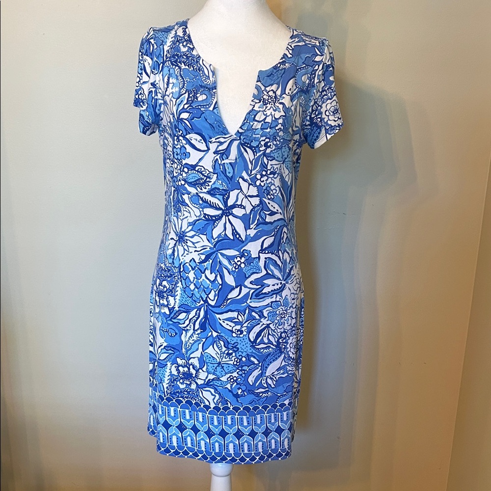 Lilly Pulitzer UPF 50+ Sophiletta Dress Flocking Fabulous $65 Size M